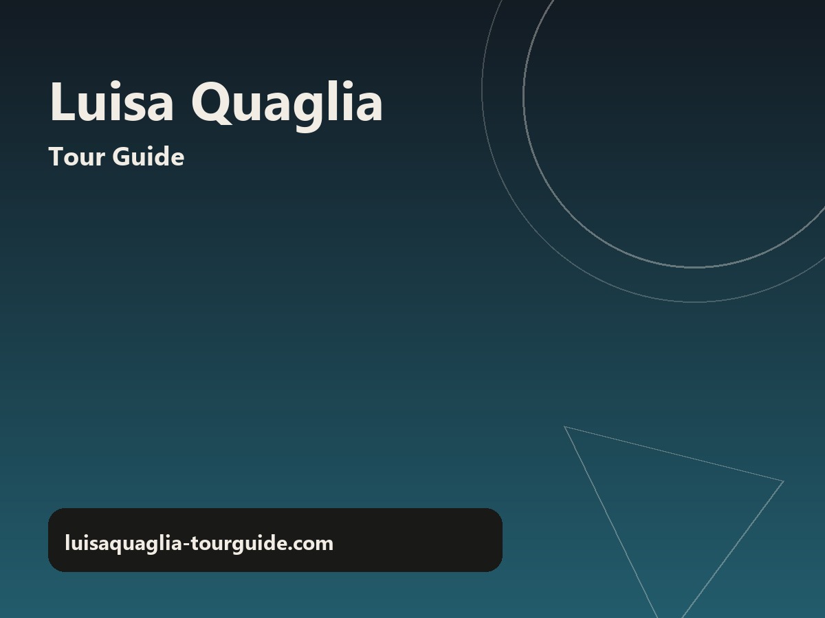 Copertina progetto Luisa Quaglia Tour Guide